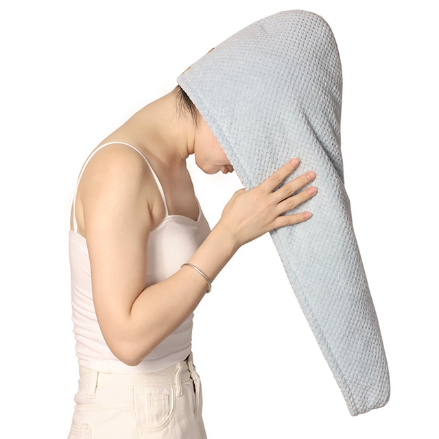 Tu&aacute;ille turban gruaige microfiber waffle a thriom&uacute; go tapa do mhn&aacute;